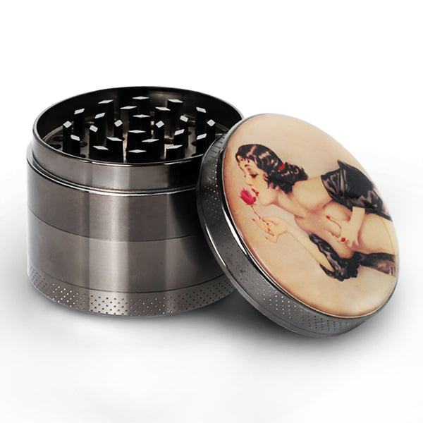 Pin Up Girl Grinder Titanium Premium Herb Grinder 2.2