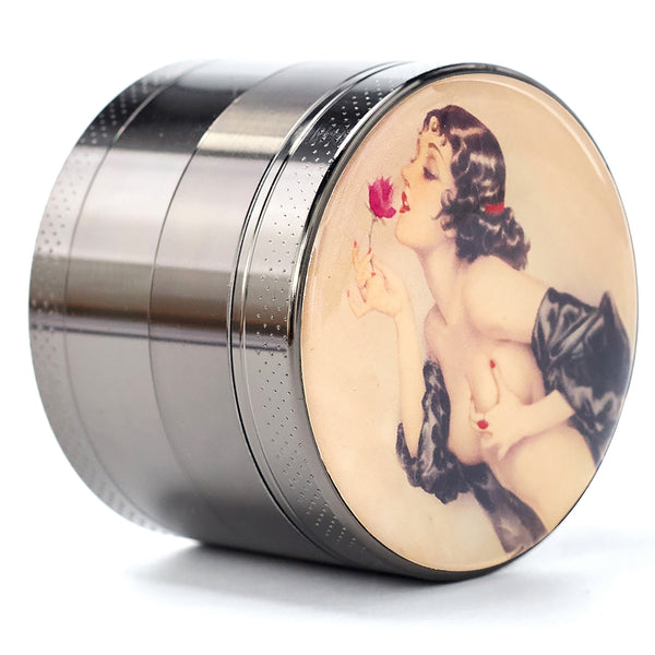 Pin Up Girl Grinder Titanium Premium Herb Grinder 2.2