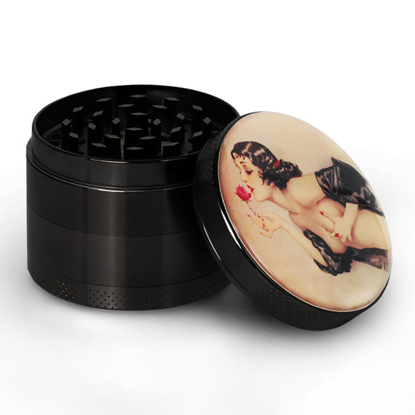 Pin Up Girl Grinder Titanium Premium Herb Grinder 2.2