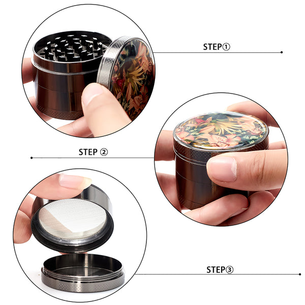 Pin Up Girl Grinder Titanium Premium Herb Grinder 2.2