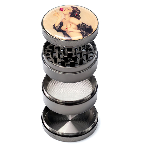 Pin Up Girl Grinder Titanium Premium Herb Grinder 2.2