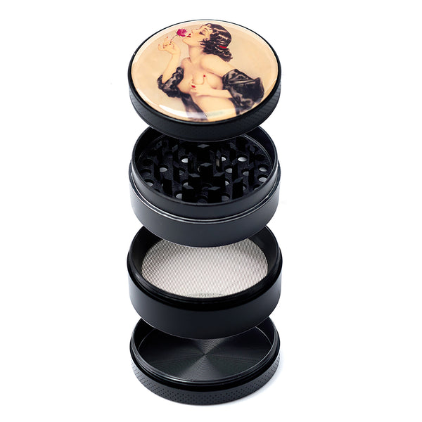 Pin Up Girl Grinder Titanium Premium Herb Grinder 2.2