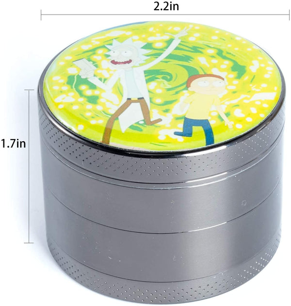 Rick and Morty Flower Spice Grinder,Large 4 Piece 2