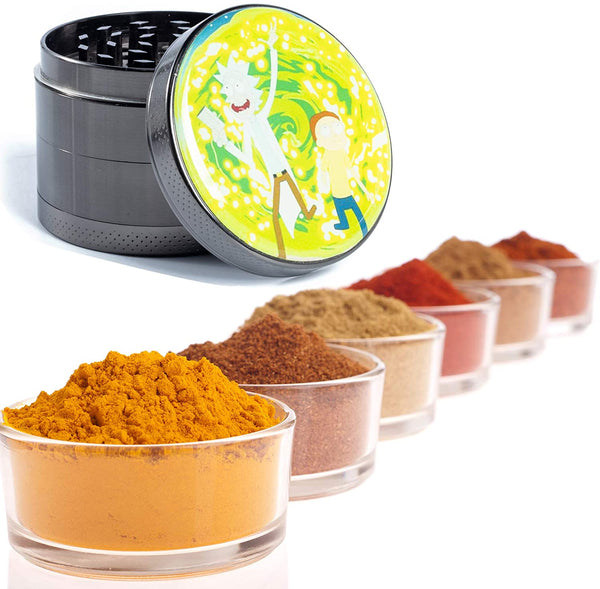 Rick and Morty Flower Spice Grinder,Large 4 Piece 2