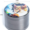 Trippy Cat Flower Spice Grinder,Large 4 Piece 2"inch Grinders Silver