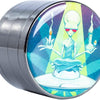 Alien Flower Spice Grinder,Large 4 Piece 2.2in Grinders Silver