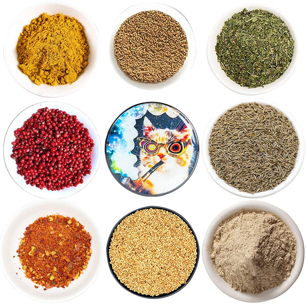 Trippy Cat Flower Spice Grinder,Large 4 Piece 2