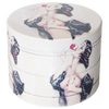 Herb Grinder  Weed Grinder with Unique Printing 2.2" Wide, Black